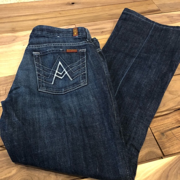 7FAM A Pocket Jeans Stretch Denim 30 Inseam 30.5” - Picture 7 of 7